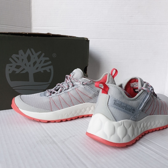 Timberland Wm Solar Wave Light Grey Mesh Low Top Lace-Up Eco Hiking Sneakers 7.5 - Picture 8 of 16